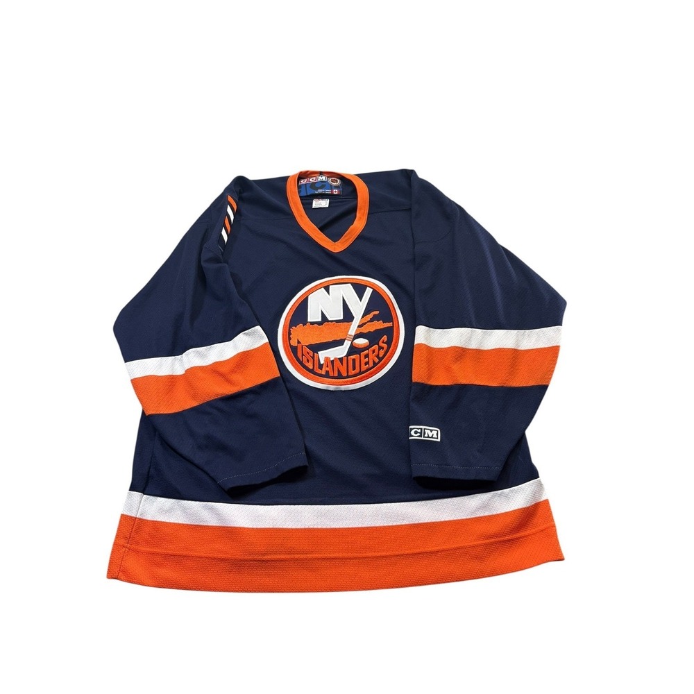 Vtg CCM Air-Knit NY Islanders NHL Hockey Jersey Mens XL Made Canada 90s